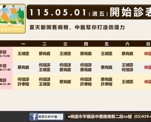 2026年5月門診表