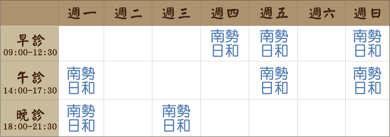 莊詠筌醫師門診表